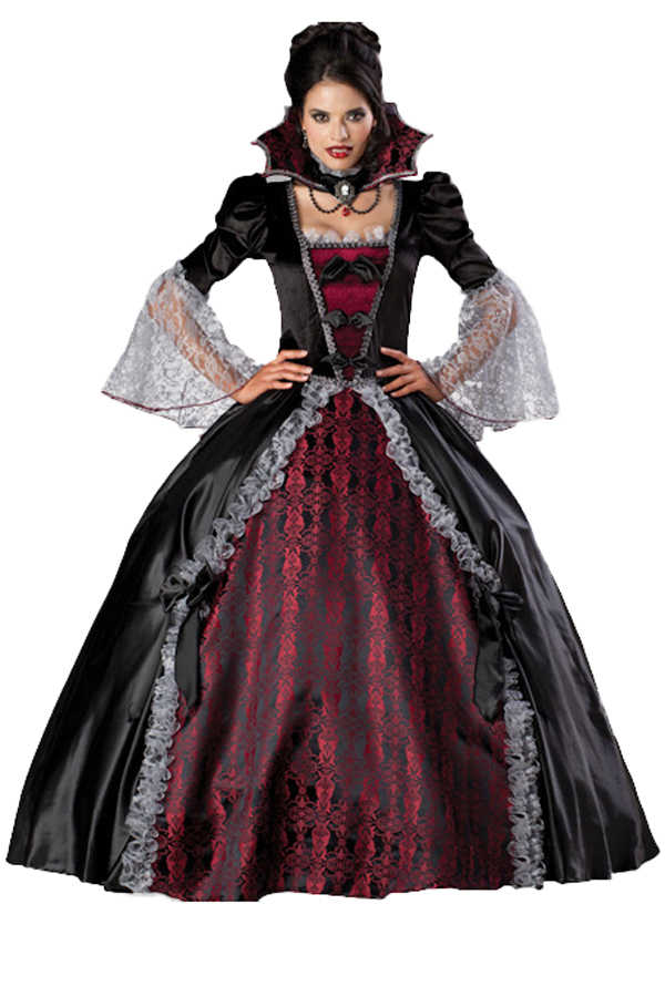 Costume Red and Black Gorgeous Queen Dress - Click Image to Close